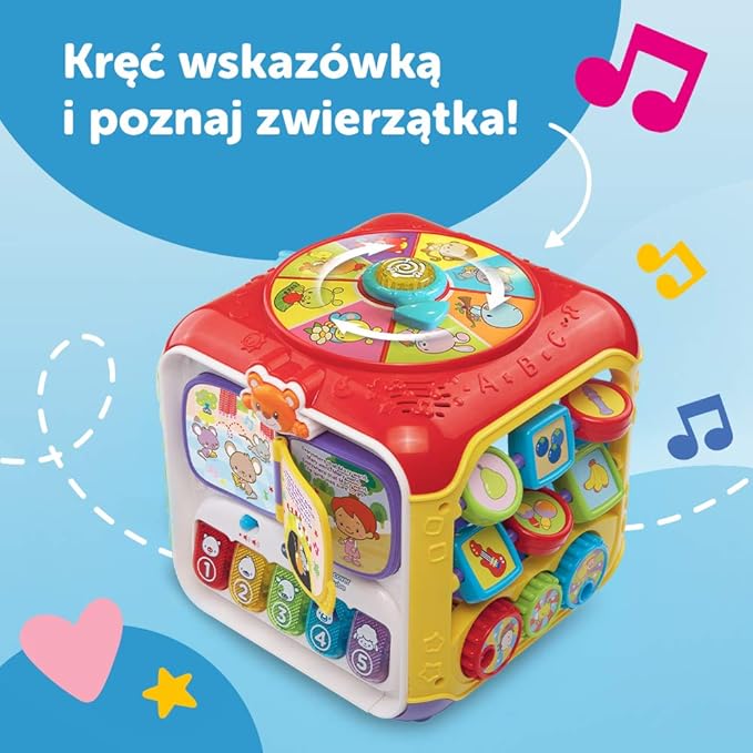Trefl VTech - Activity Cube, Electronic Educational Toy, 6 Color Walls, Shape Recognition, Learning First Words, Gift for Child, Toy for Child from 9 Months