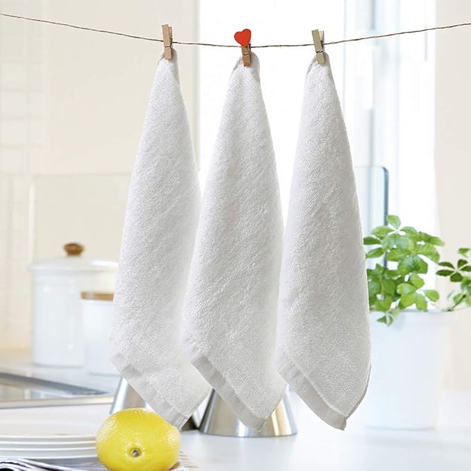 Foraineam 15 Pack 10 x 10 inch Facial Washcloths Ultra Soft Bath Towels Face Cloths