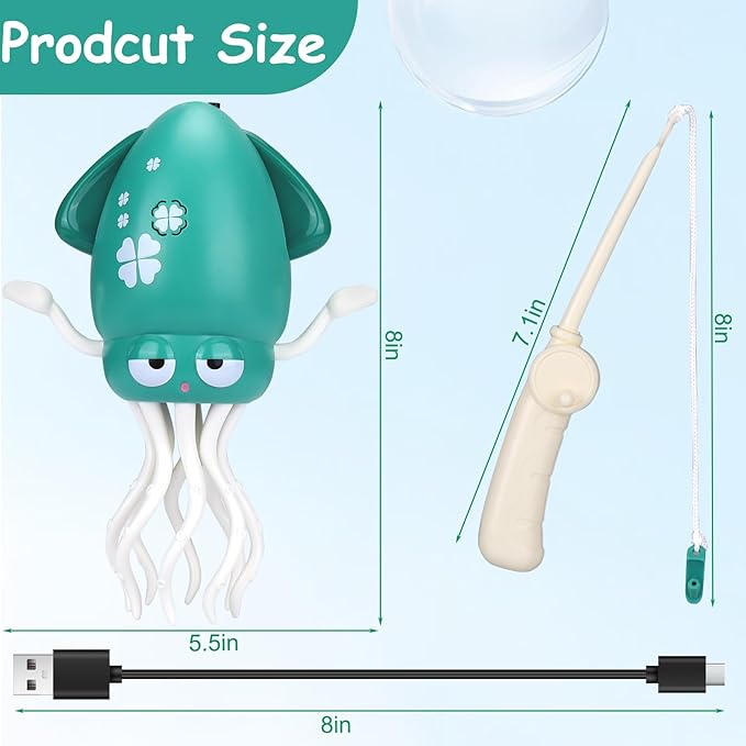 BUSOHA Dancing Octopus Toy – Electric Crawling Octopus Music Toys with Light Up and Smart Sensor,Gift for New Mom,Friend,Family,Green