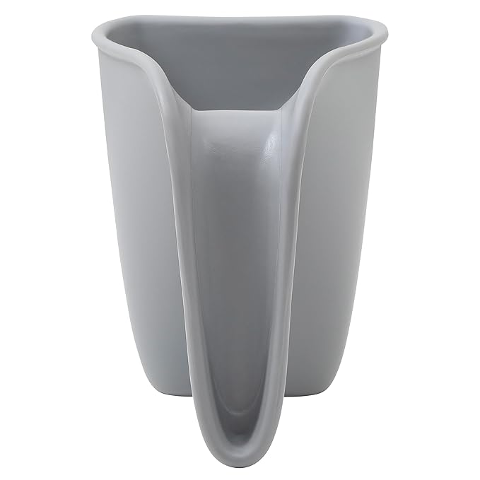 Shnuggle Bath Rinse Jug | Soft Rim Baby & Toddler Shampoo Rinser | Bath Hair Rinsing Cup | Hair Wash Jug with Handle | Essential Bath Accessories | Pebble Grey