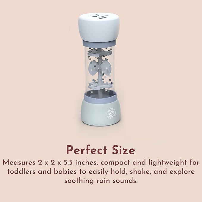 SPEEDY MONKEY Kids Beaded Raindrop | FSC Wooden Shake Rainmaker Musical Toy for Toddlers & Babies | Calming Rain Sound Stick for Sensory Instrument Pretend Play Music Fun (Color May Vary)
