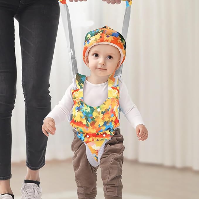Eforcase Baby Walking Harness, Handheld Kids Walker Helper Walker Harness Assistant Belt with Baby Helmet for Crawling Walking Baby Head Protector for Baby Kids