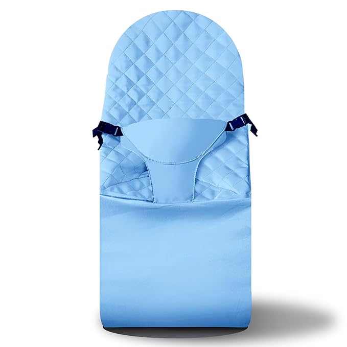 Fabric Seat for Bouncer - for BabyBjorn Replacement Cover Compatible with BabyBjörn Bouncer Bliss, Soft Breathable Machine Washable (Blue, Only Seat Cover)