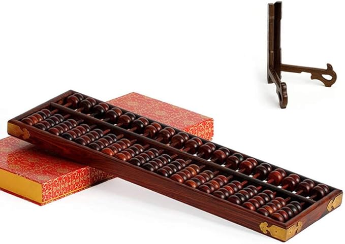 Counting Abacus Redwood Abacus Art Collection Abacus Accounting and Students Mental Abacus Desktop Decoration (Color : Brown, Size : 5316.52.7cm)
