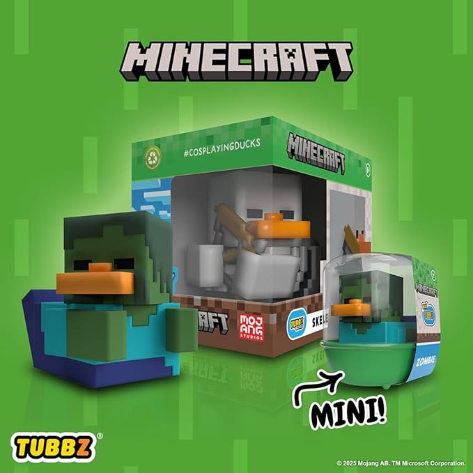 TUBBZ Boxed Edition: Minecraft - Skeleton Cosplaying Rubber Duck Vinyl Figure