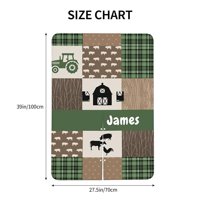 Personalized Baby Car Seat Canopy for Babies with Name, Custom Car Seat Covers for Boys and Girls, Infant Opening Minky Nursing Breastfeeding Stroller Cover Carseat Canopies for Newborn (Farm Life)