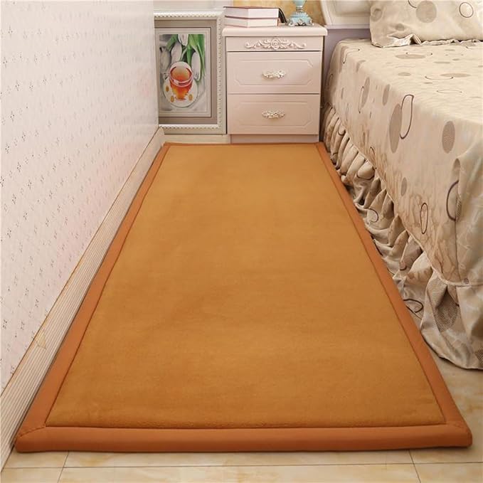 Play Crawling mat for Nursery Baby, Extra Soft Activity Floor Mat for Kids Playroom Bedroom-Khaki-60 * 150cm
