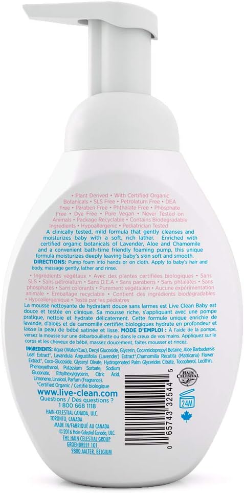 Live Clean Baby Foaming Wash