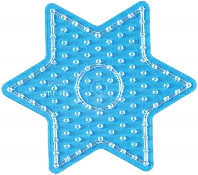 Hama - Blister Pack of 2 Plates: Heart and Star for Ironing Beads Size Maxi - Creative Activities 8105 Transparent