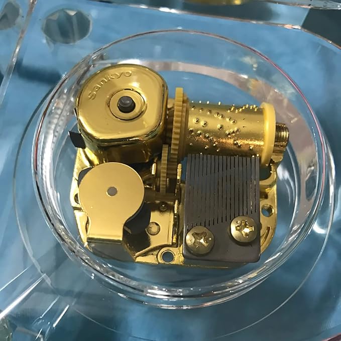 BinkeGG Play (Hedwigs Theme) K9 Crystal Clear Grand Piano Wind up Music Box with Sankyo Musical Movement (65 Tunes Option)
