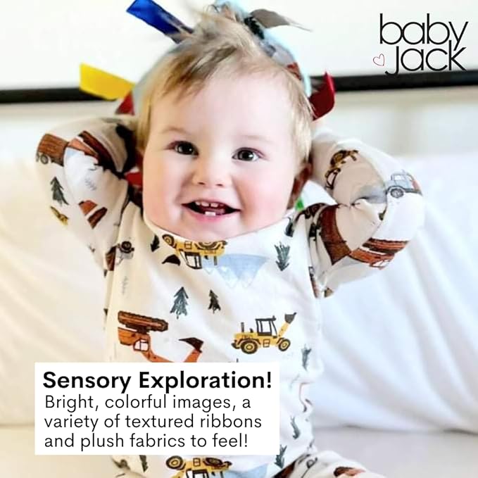 Baby Jack & Co 8x8” Learning Lovey Arizona State Tag Stroller Toy for Babies - Crinkle Toys for Developing Five Senses - Learn About Capitals - Travel with Baby Jack - BPA Free w/Stroller Clip