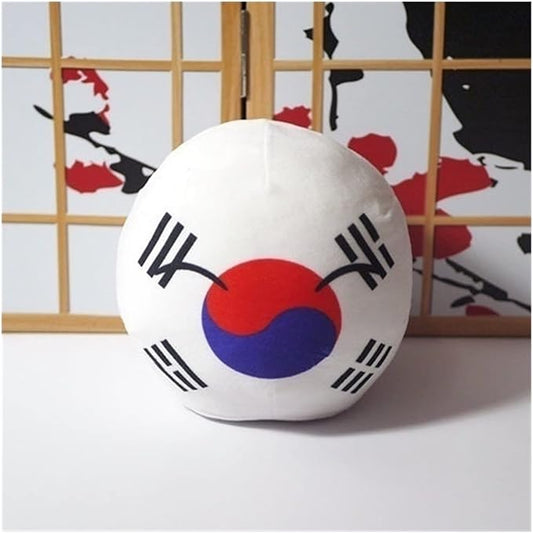 7.9in Poland Ball,Country Balls,South Korea, Canada, United Kingdom, France, Countryball,Decorations, Anime Cosplay, Plush Toys(Color :South Korea, Size : 20cm)