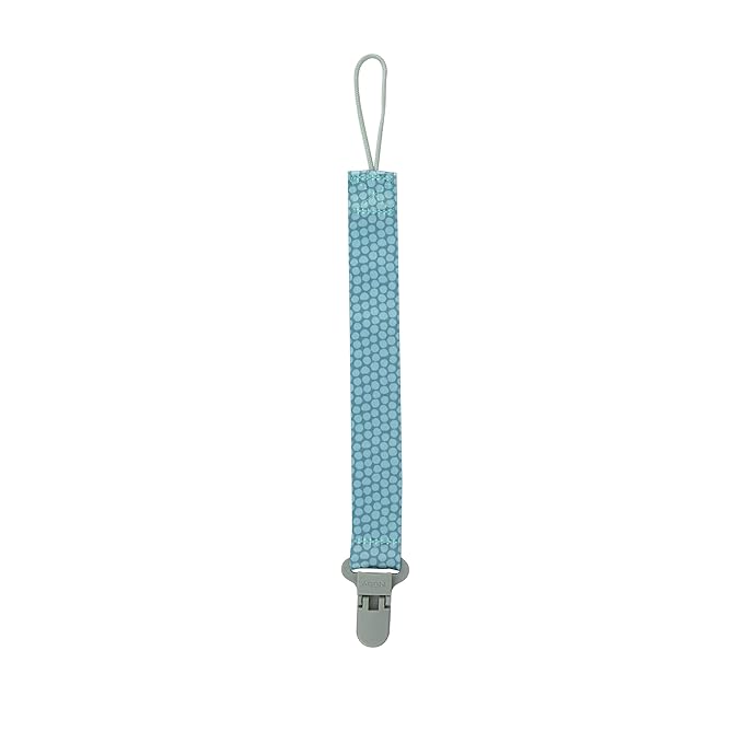 Nuby Pacifinder Baby Pacifier Clip - (2-Pack) - Pacifier Holder Clip with Convenient Hook Loop - Green Dots and Gray Arrows