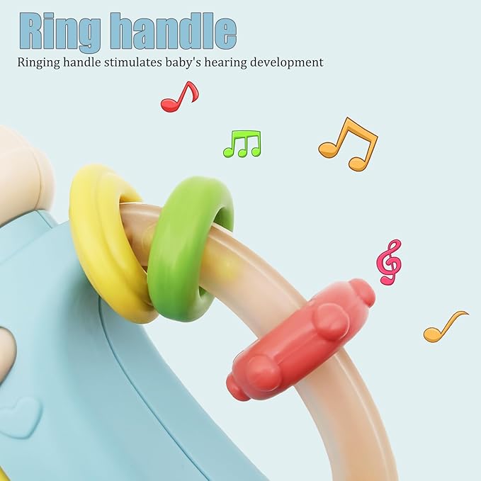 Baby Musical Toy 18M+ Cute Bottle Light Up Music Toys Early Learning Educational Infant Toys Girl Boys Birthday Gift Toy for 2 3 Years Old (Blue)