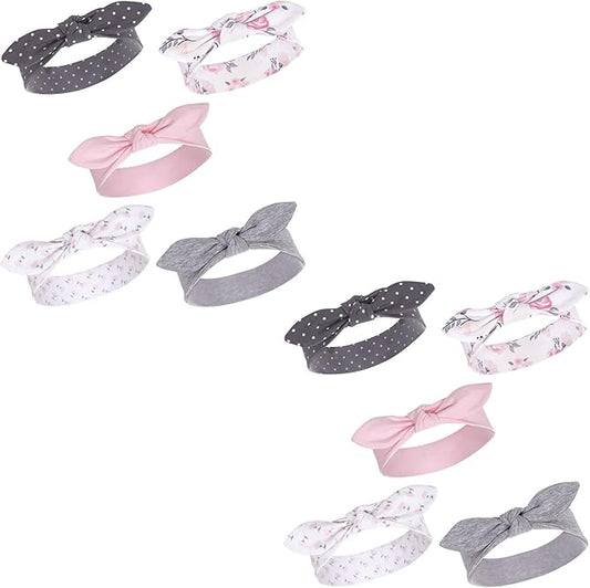 Hudson Baby Cotton and Synthetic Headbands, Size 0-24 Months