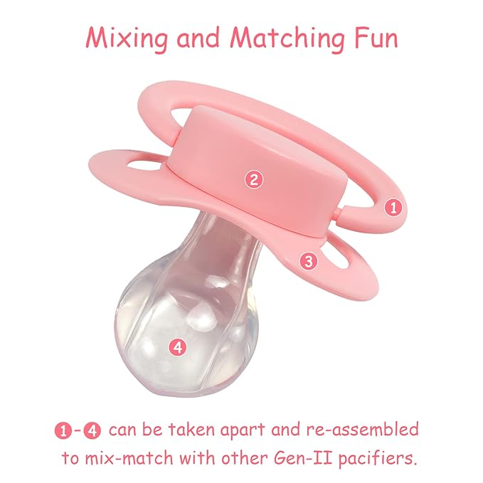 LittleForBig Bigshield Generation-II Big Sized Pacifier Pink