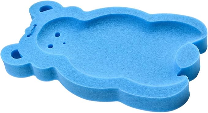 Baby Bath Cushion Infant Bath Sponge Bath Mat Removable Newborn Skid Proof Sponge Mat Soft Thicken Baby Bathtub Sponge Cushion for Newborn Baby Infant (Blue)