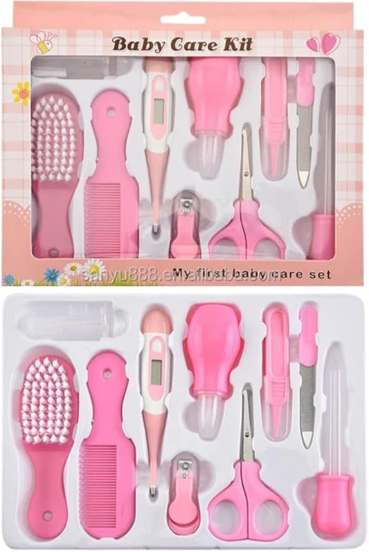 10 PCS Baby Grooming Health Care KIT for Newborns and Toddlers(Pink),Ideal for Travelling & Home Use