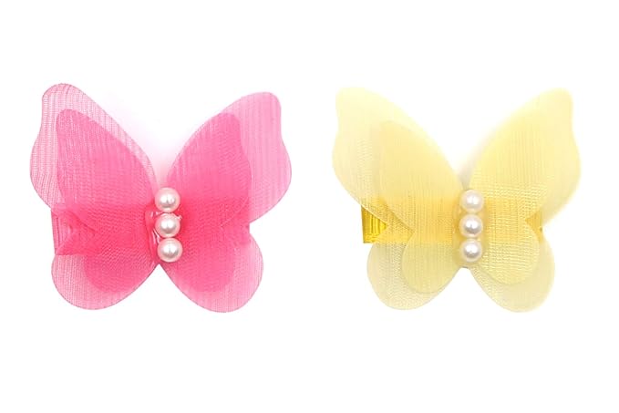 Zapire 8 packs Baby Girl Hair Clips Chiffon Non-slip Butterfly Clips Barrettes for Little Girl Baby Kid Children Hair Accessories (8 packs)