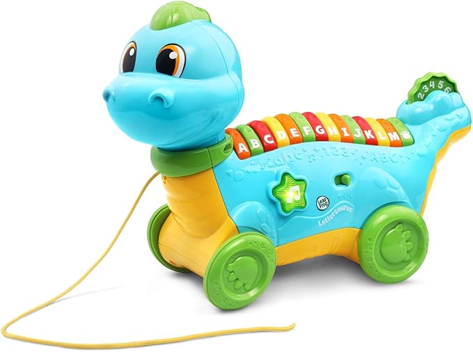 LeapFrog Lettersaurus Alphabet Pull Toy, Teal