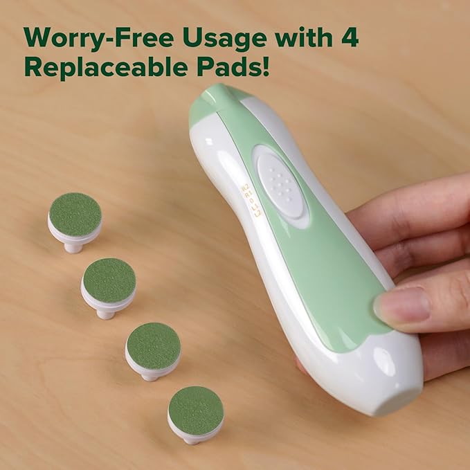 haakaa Electric Nail Trimmer Replacement Pads Baby Nail Trimmer Heads Compatible with All haakaa Nail Trimmers, Suitable for 12+Months, Matcha