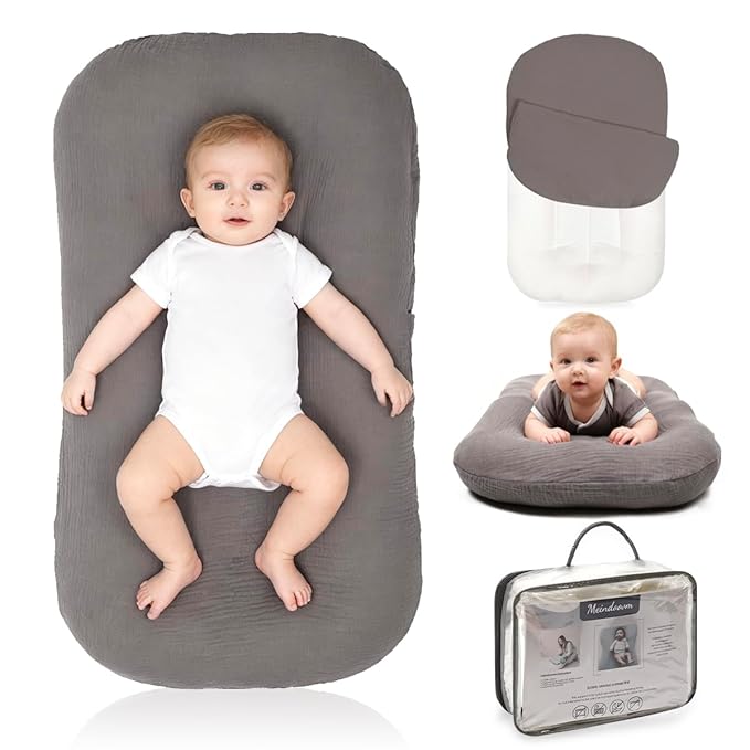 Baby Support Cushion - Snuggle Cozy Me Infant Support Cushion for Newborns | Breathable & Soft, Portable Awake-Time Pad, Essential Baby Gift (Support Cover Included)