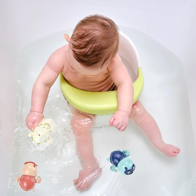 3 Pack Swimming Turtle Baby Bath Toys for Toddler 1-3,2025 Bath Toys Water Pool Floating Wind Up Toys for 1-2 Year Old Boy Girl Gifts, Infant Toddlers Kids Bathtub Toys Age 1-3 2-4 (Style 1)