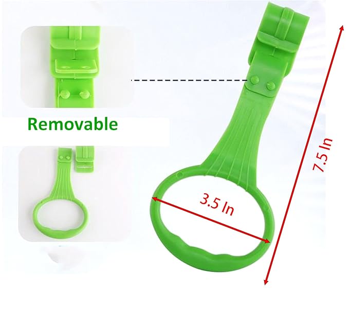 8 Pcs 4 Color Walk Assistant Plastic Crib Pull Rings for Pull Up Rings Cot Hanging Rings for Infant Toddler Practice Tool (8, 7.5 inch)
