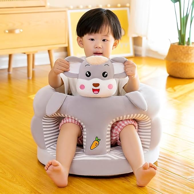 Baby Support Plush Sofa Floor Seat - Sit Me Up Chair for 3-24 Month (Mouse, 40cm*40cm*15cm)