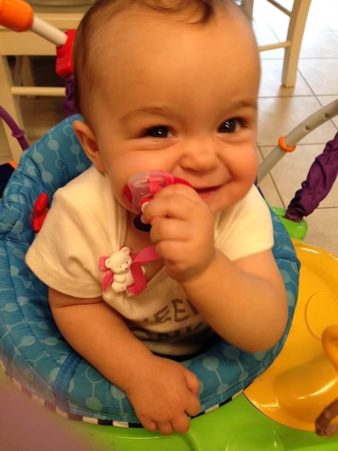 Baby Buddy Pacifier Clip Holder, Newborn Essential with Universal Fit for All Binky and Teether Brands, Ages 4+ Months, Multicolor, 1 Pack
