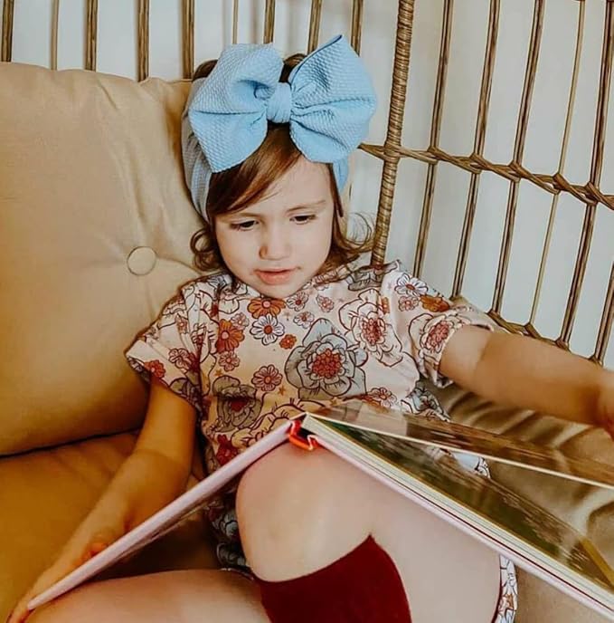 Baby Headbands for Girls Nylon Hair Bows Turban Knotted Headwraps for Newborn Infant Toddlers Kids