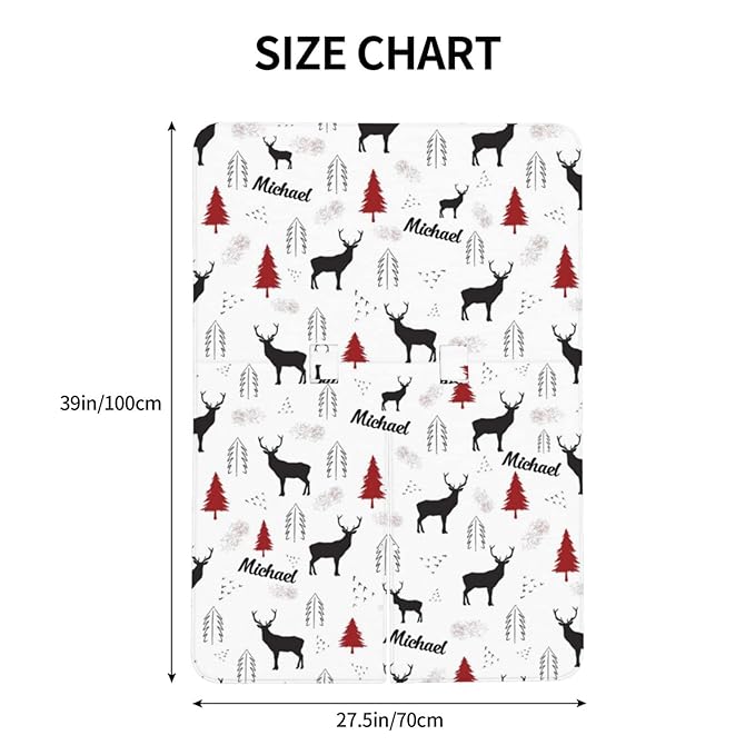 Personalized Woodland Deer Baby Infant Car Seats Canopy for Babies with Name, Custom Lightweight Covers for Baby Boys Girls, Minky Nursing Breastfeeding Stroller Cover Canopies for Newborn