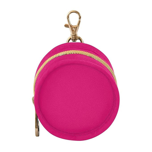 Hot Pink Pacifier Holder with Clip Pacifier Case for Diaper Bag Round Baby Pacifier Pouch Box Bag Portable