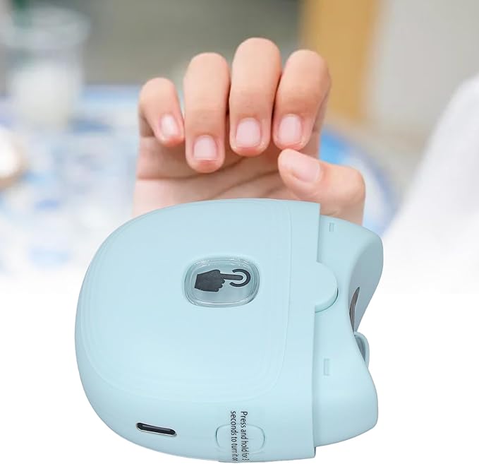 Electric Automatic Nail Clipper Rechargeable Intelligent Safety Nail Trimmer for Baby Adults (Blue)