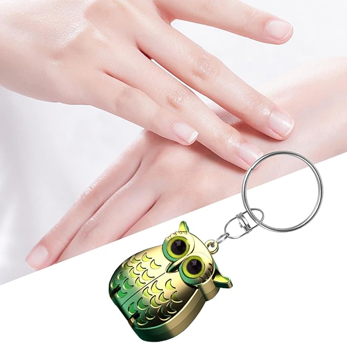 Portable Owl Keychains Nail Clippers, 2025 New 2-in-1 Foldable Owl Nail Clippe with File, German Professional Stainless Steel Small