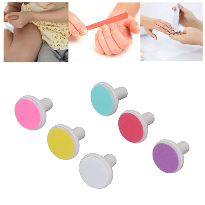 Nail Trimmer Pad,6pcs Baby Nail Trimmer Replacement Pads Professional Electric Nail File Grinding Heads Accessory Electric Nail File Grinding Head