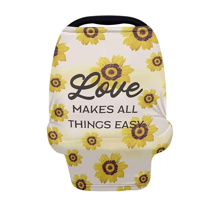 Multi-Purpose Baby Car Seat Cover Stroller Canopy Covers Stretchy Soft Breastfeeding Shawl for Babies Car Seat Canopy Cover Modern Size