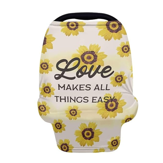 Multi-Purpose Baby Car Seat Cover Stroller Canopy Covers Stretchy Soft Breastfeeding Shawl for Babies Car Seat Canopy Cover Modern Size