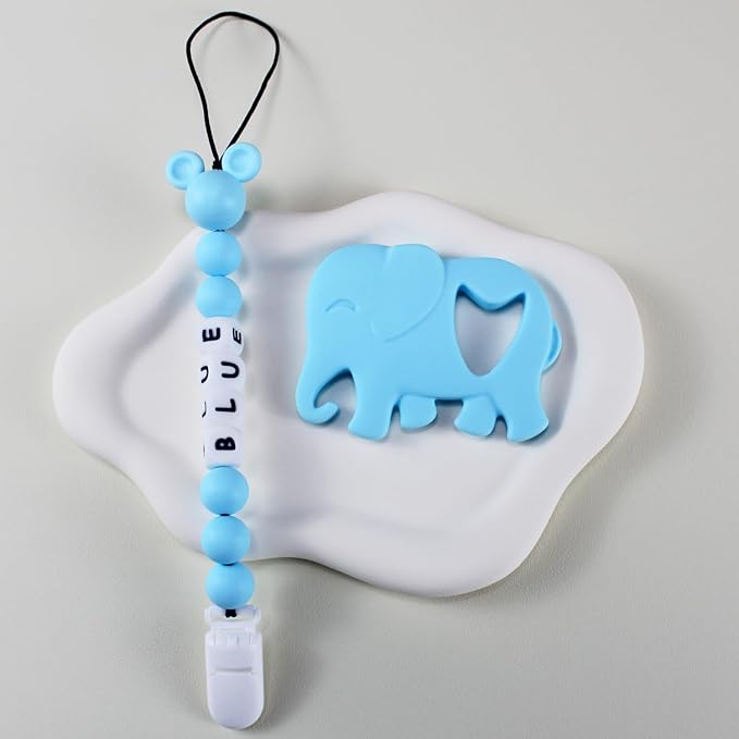 Personalized Pacifier Clip with Name, Customized Pacifier Clip with Name for Baby, Pacifier Holder with Cute Mouse Head