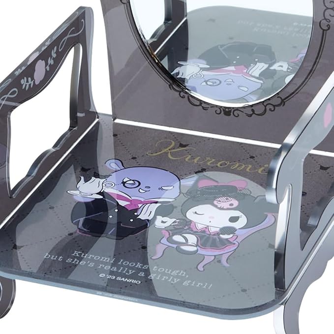 Sanrio 068373 Kuromi & Baku Chair-shaped Stand Mirror (Kuromi Delusion Osama)