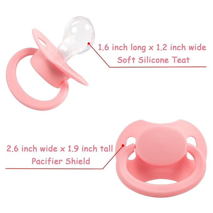LittleForBig Bigshield Generation-II Large Sized Pacifier Pink