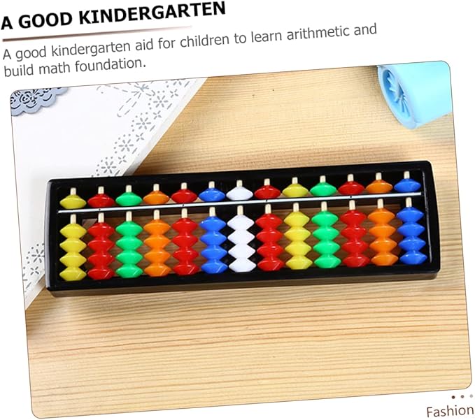 Kids Abacus Math Learning Toy 7.99 Inch Lightweight Beads Counting Tool for Early Math Skills Development and Classroom Use