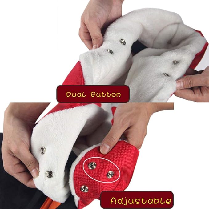 Stroller Gloves for Winter Waterproof, Extra Thick Fleece Stroller Hand Muff, Anti-Freeze Pram Accessories Baby Stroller Hand Gloves Hand Warmer