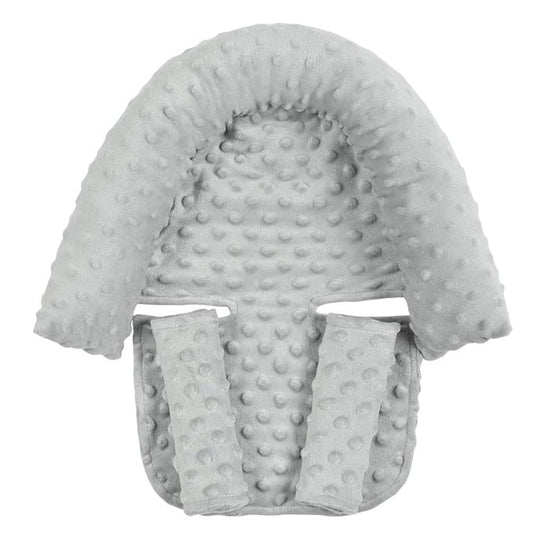 Baby Head Pad and Strap Covers, Infant Car Seat Insert Cushion, Ultra Soft Head and Neck Cushion for Car Seat, Baby Car Seat Cushion (Gray)