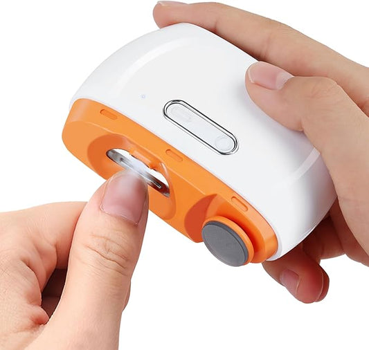 Electric Nail Clipper, 3 in 1 Electric Nail Trimmer and Polisher with LED Light & Clip Storage, USB Rechargeable, 2 Speed Electric Nail File for Baby, Seniors, Kids, Caregivers