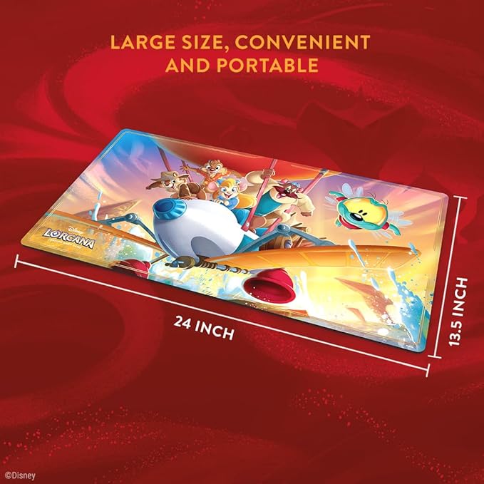 Ravensburger Disney Lorcana TCG Playmat Featuring Rescue Ranger Away | Protects Cards | Versatile Game, Desk, or Mouse Pad | Durable Non-Slip Surface | Suitable for Ages 8+