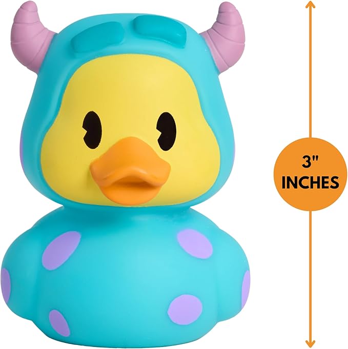 Just Play Duckalooz 3" Sully Bath Rubber Duck, Monsters Inc Collectible