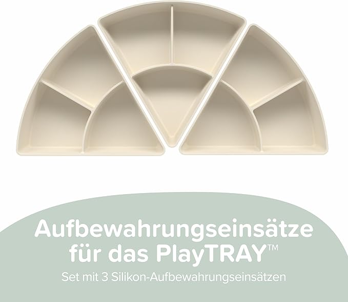 Inspire My Play - 3 x Silicone Sorting and Organising Compartments - Compatible with Sensory PlayTray - Sensory Bin Accessories - Early Development & Activity Toys for Disabled Children - Stone