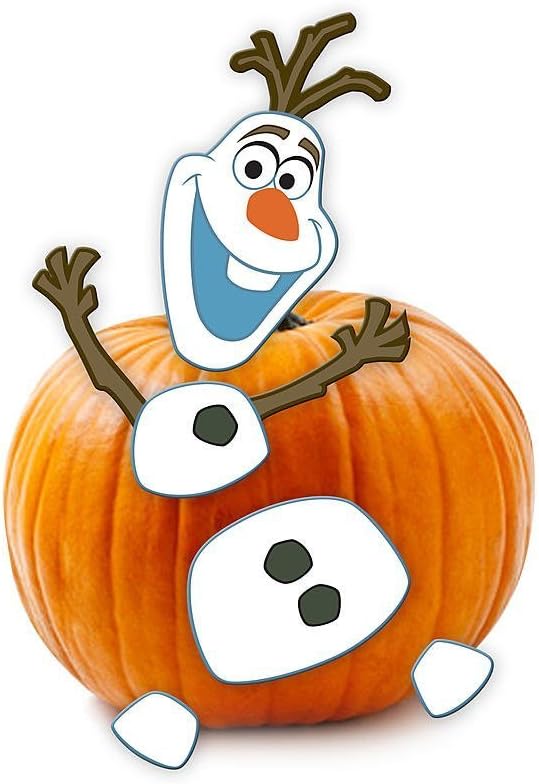 Pumpkin Push-Ins Disney Olaf Halloween Wooden Pumpkin Decoration
