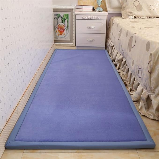 Play Crawling mat for Nursery Baby, Extra Soft Activity Floor Mat for Kids Playroom Bedroom-Purple blue-120 * 200cm